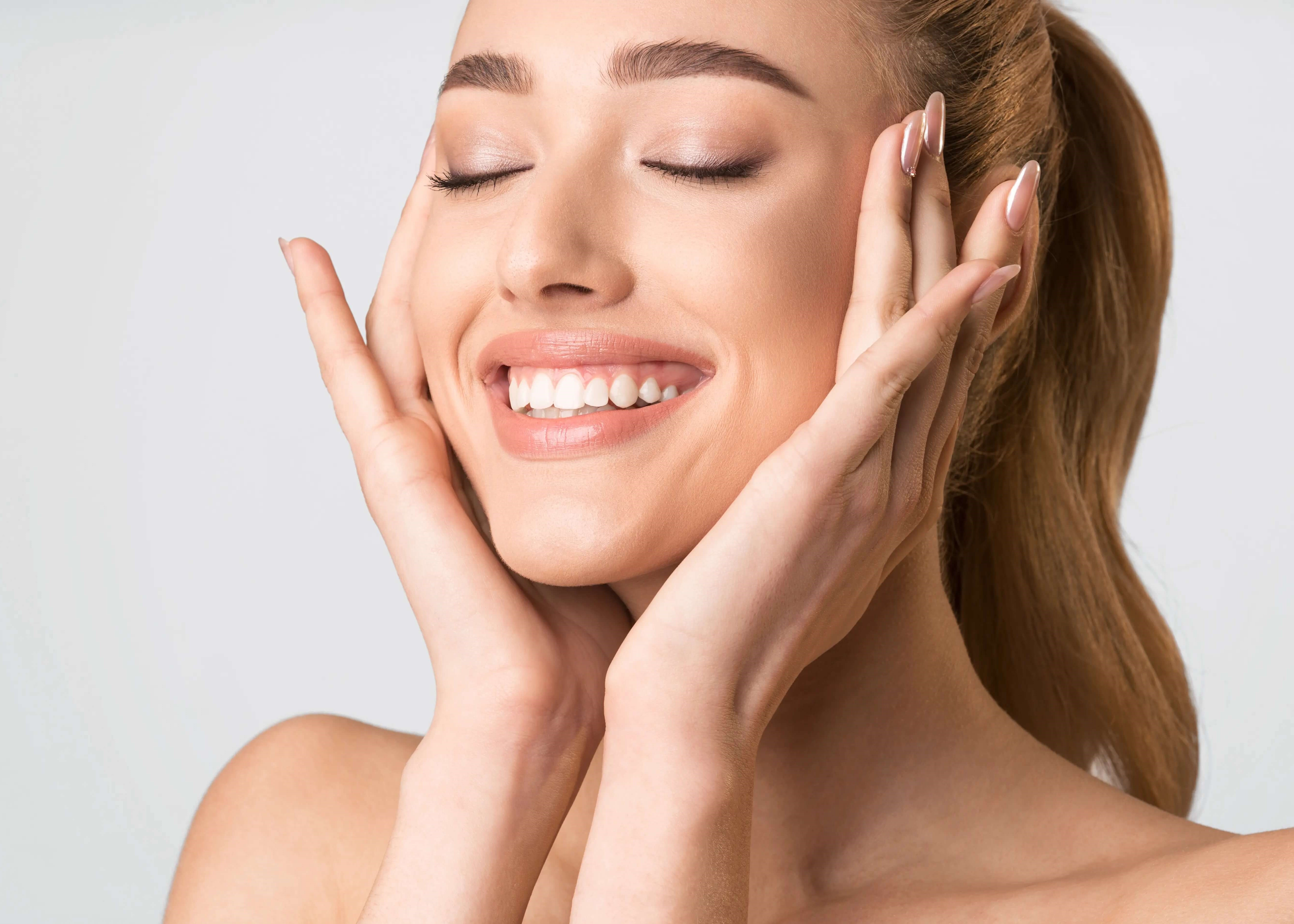 Woman with smooth, radiant ski